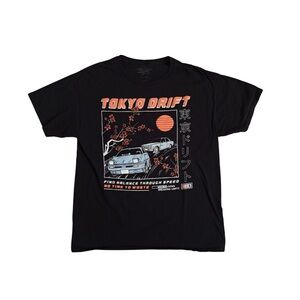 Eighty-Eight Brand “Tokyo Drift” Graphic Tee - Black with Orange Accent